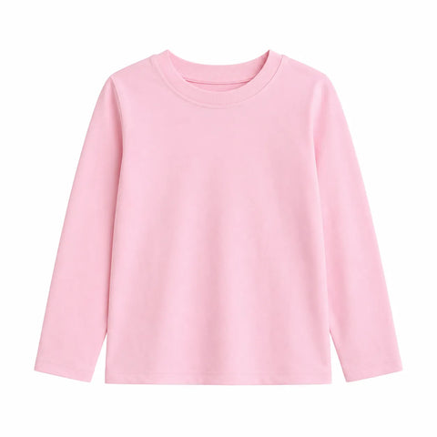 Cat & Jack Girl's Pink Crew Neck Long Sleeve Blouse|Cat & Jack In Lebanon