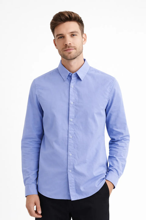 Celio Men's Light Blue Regular Fit Shirt | Celio In Lebanon