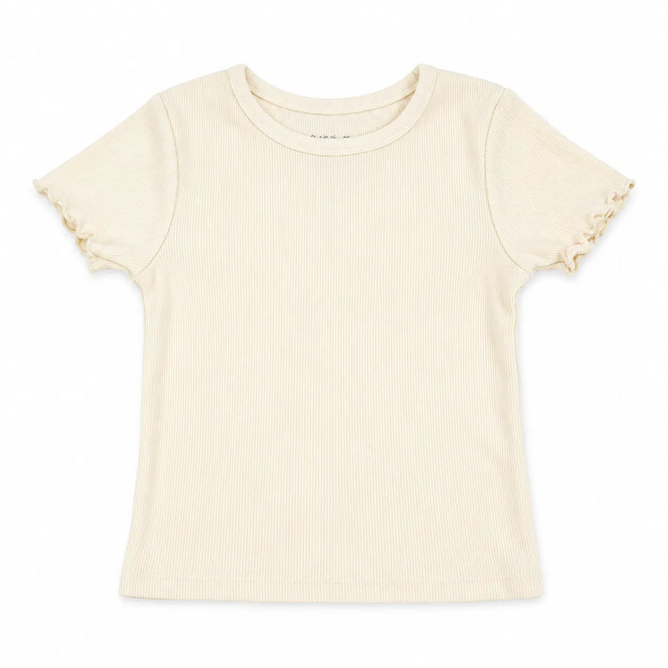 Cat & Jack Baby Girl's Off White Ribbed T-Shirts | Cat & Jack In Lebanon