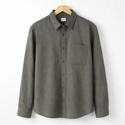 Celio Men’s Gray Regular Fit Side Pocket Long Sleeve Shirt |Celio In Lebanon