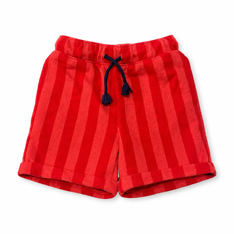 Cat & Jack Boy Red Two-Tone Striped French Terry Shorts | Cat & Jack in Lebanon