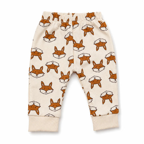 Cat & Jack Baby Boy's Light Beige All Over Fox Print Pattern With Cuffs Sweatpants  | Cat & Jack  in Lebanon
