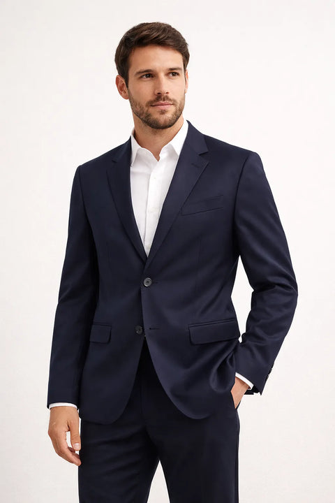 Celio Men's Black Slim Fit Single-Breasted Blazer|Celio In Lebanon