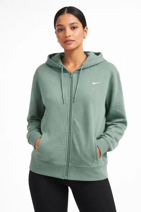 Nike Women's Dark Green Sportswear Full-Zip Fleece Hoodie | Nike in Lebanon