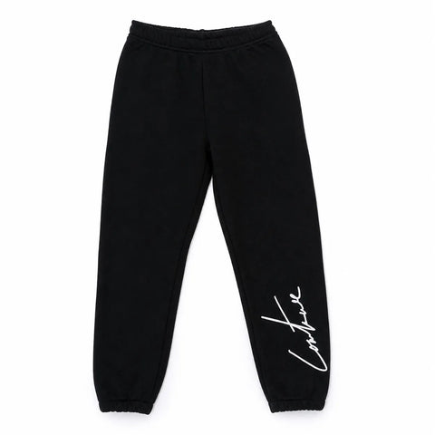 The Couture Club Kid's Black Logo Jogger Pant | The Couture Club In Lebanon