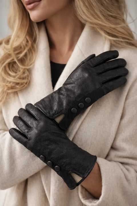 Michael Kors Women's Black Quilted Leather Gloves | Michael Kors In Lebanon