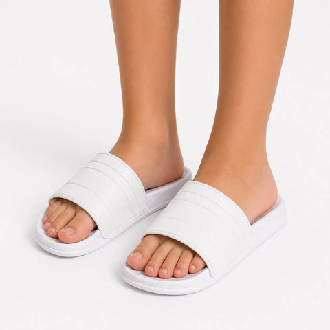 Cat & Jack Girl's White Slide Slippers | Cat & Jack In Lebanon