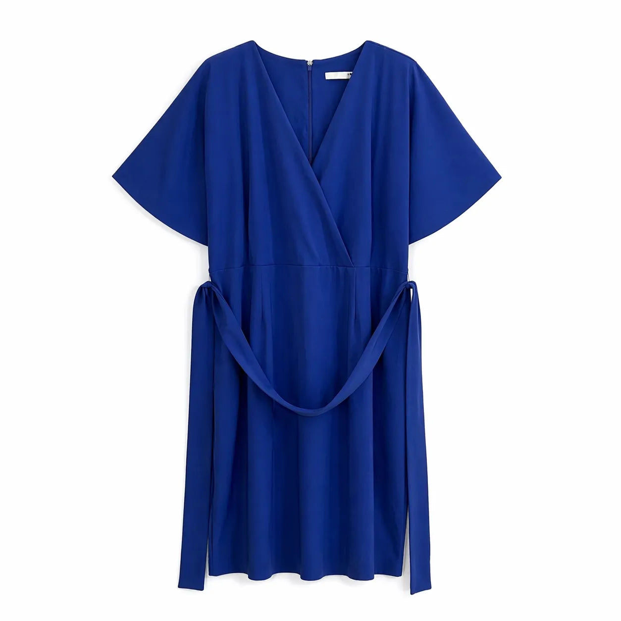 V By Very Women's Royal Blue V-Neck Belted Dress | V By Very In Lebanon