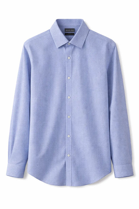 Michael Kors Men's Multi Blue Slim Fit Button Down Dress Shirt | Michael Kors In Lebanon