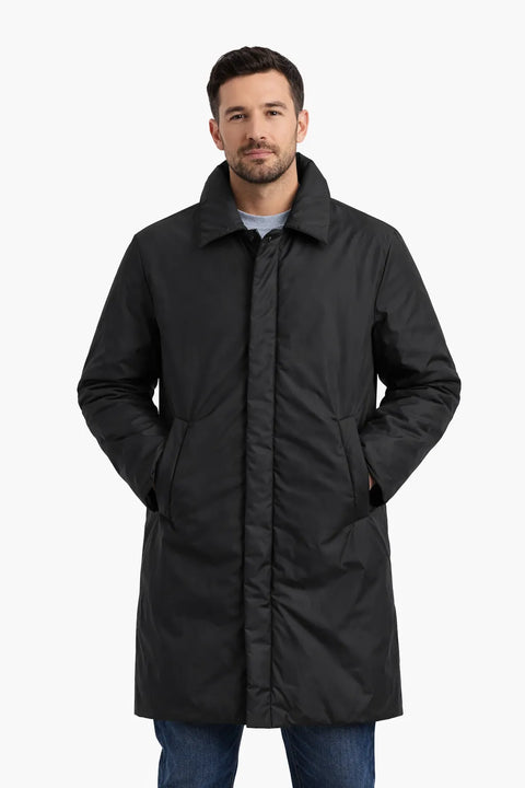 Celio Men's Black Waterproof Long Puffer Jacket|Celio In Lebanon