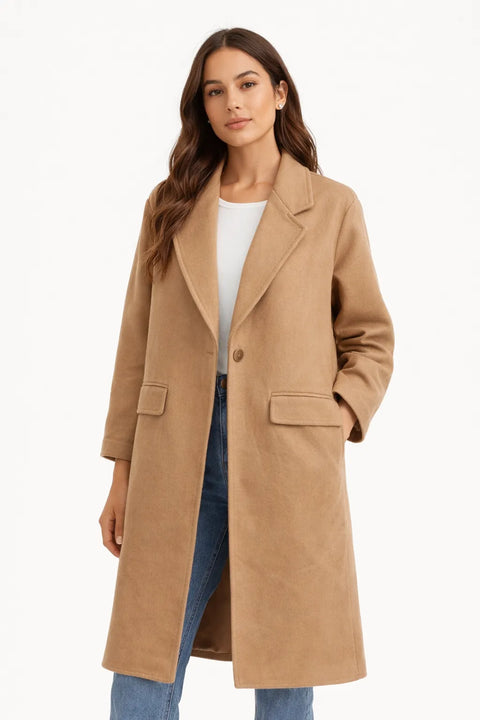 Leger Women's Camel Long Coat |Leger in Lebanon
