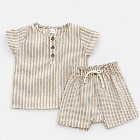 Carter's  Baby Boy's Brown/White  Striped Top & Bottom Set | Carter's  in Lebanon