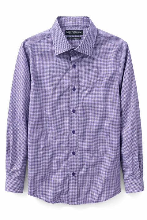 Nick Graham Men's Purple Corner Square Dress Shirt | Nick Graham In Lebanon