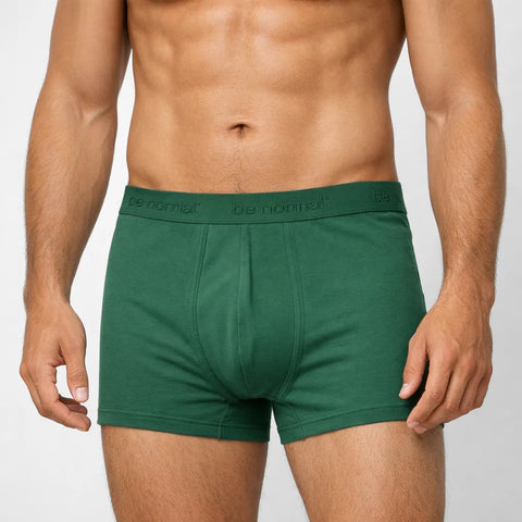 Celio Men's Dark Green Cotton Boxer | Celio In Lebanon