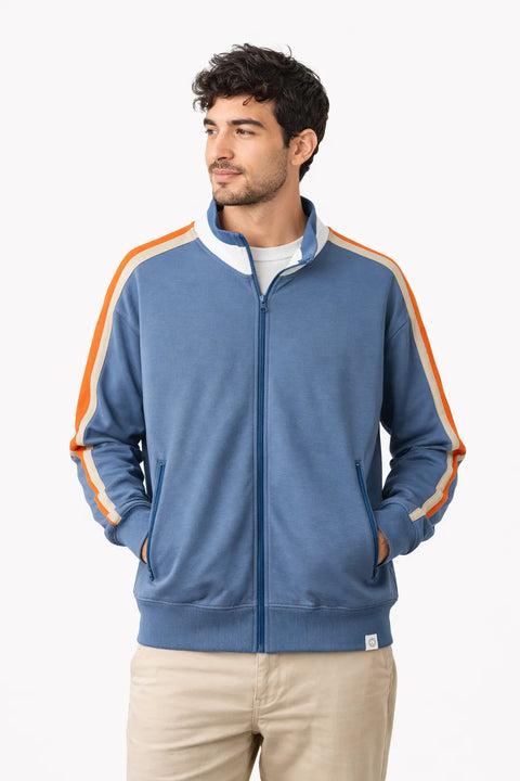 Agtawh Men's Multicolor Full Zip Cotton Track Jacket |  Agtawh In Lebanon