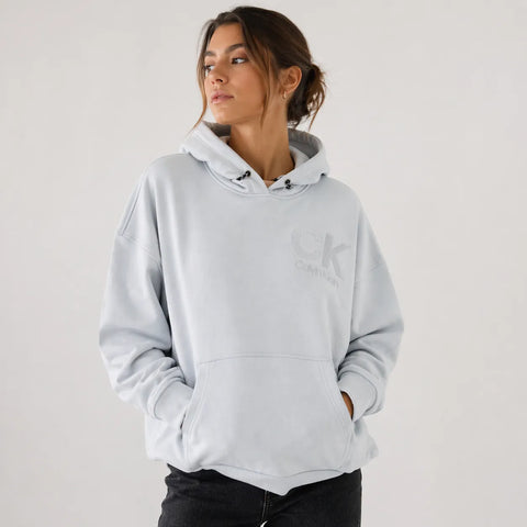 Calvin Klein Women's Light Blue Logo Hoodie | Calvin Klein in Lebanon