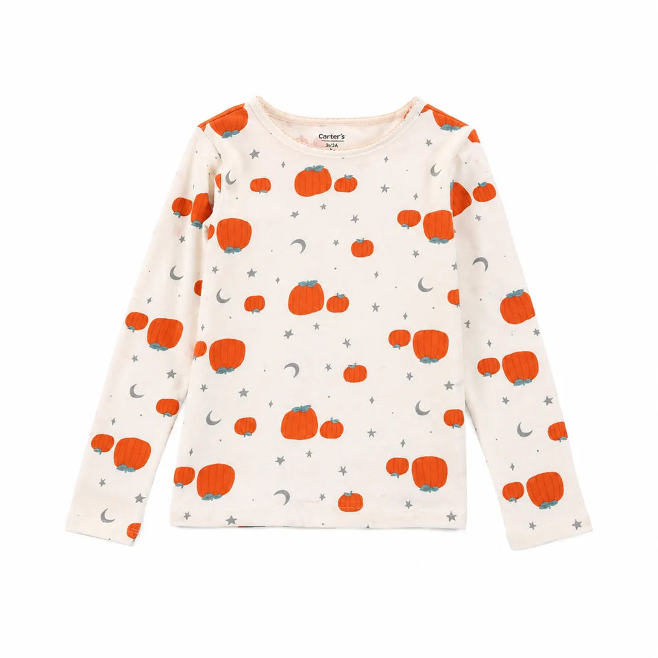 Carter's Girl White Pumpkin & Moon Print Blouse | Carter's in Lebanon