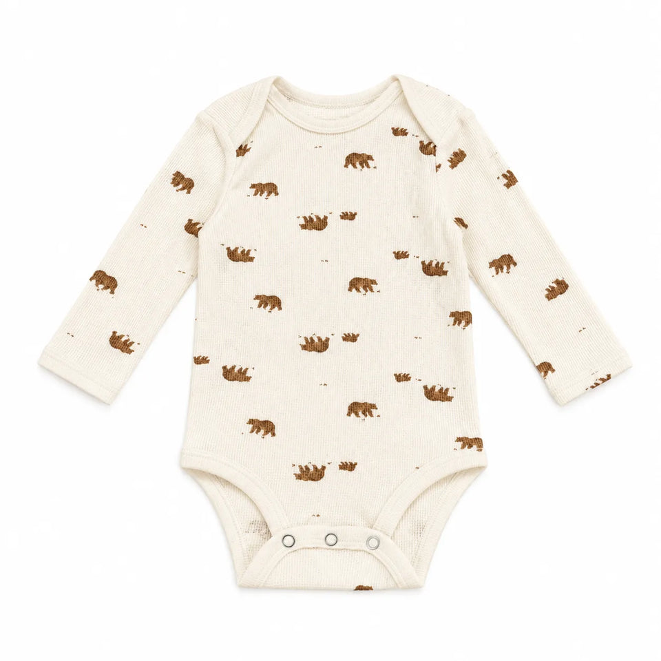 Carter's Baby Boy's Off White Bears Printed Long Sleeve Bodysuit | Carter'sin Lebanon