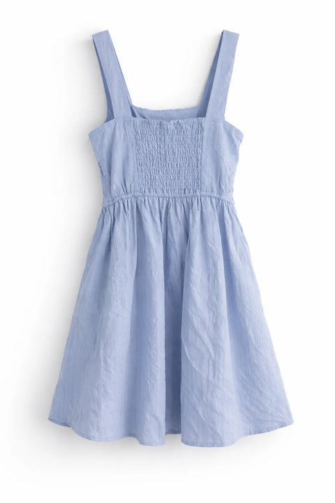 Art Class Girl's Blue  Ruched Fit & Flare Empire Waist Mini Dress  | Art Class in Lebanon