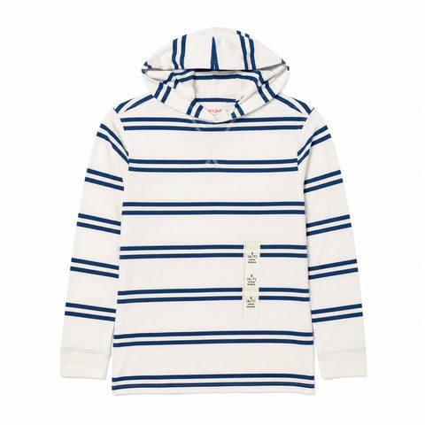 Cat & Jack Boys' White and Navy Striped Long-Sleeve Hooded T-Shirt | Cat & Jack in Lebanon