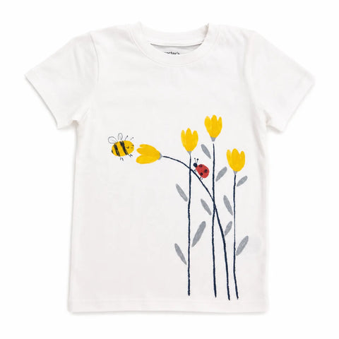 Carter's Boy's White Cotton Short Sleeve T-Shirt   | Carter's in Lebanon