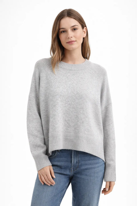 Vince Camuto Women's Gray Crew Neck Raglan Puff-Sleeve Sweater|Vince Camuto In Lebanon