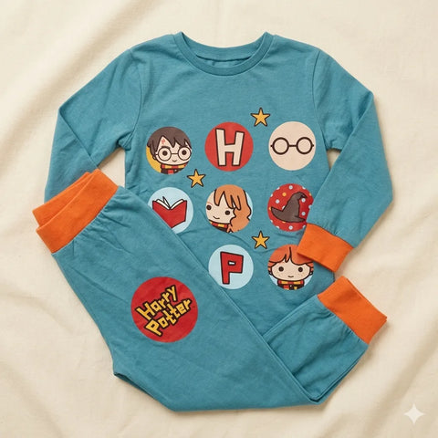 Harry Potter Boy's Blue Printed Pajama Set 2 Pieces | Harry Potter In Lebanon
