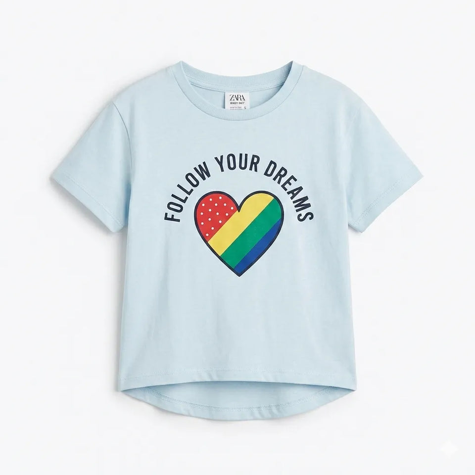 Zara Baby Girl's Blue Printed T-Shirts | Zara In Lebanon