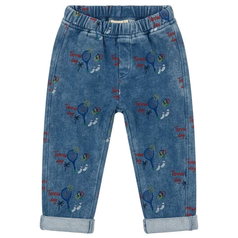 Zara Baby Boy's Blue Printed Elastic Waist Sweatpants | Zara In Lebanon