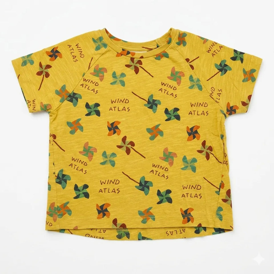 Zara Baby Boy's Yellow "Wind Atlas" All Over Print T-Shirt | Zara In Lebanon
