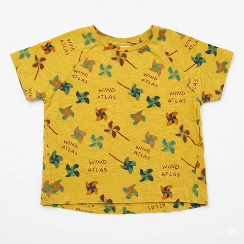 Zara Baby Boy's Yellow "Wind Atlas" All Over Print T-Shirt | Zara In Lebanon
