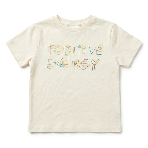 Zara Baby Boy's Off White "Positive Energy" Print T-Shirt | Zara In Lebanon