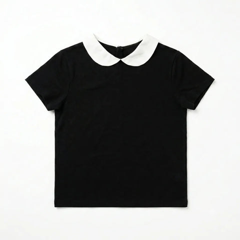 Zara Girl's Blue Black Collar Neck T-Shirt | Zara In Lebanon