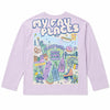 Zara Girl's Light Purple My Fav Places New York Graphic Long Sleeve Blouse|Zara in Lebanon