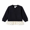Zara Girl's Black Floral Peplum Hem Sweatshirt|Zara In Lebanon