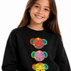 Zara Girl's Washed Black  Vibrant Pop-Art Teddy Bear Graphic Print Sweatshirt    | Zara In Lebanon