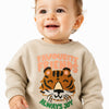Zara Baby Girl's Beige Favorite Friends Tiger Graphic Long Sleeve Pullover Sweatshirt|Zara In Lebanon