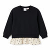 Zara Baby Girl's Black Floral Peplum Hem Sweatshirt|Zara In Lebanon
