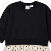 Zara Baby Girl's Black Floral Peplum Hem Sweatshirt|Zara In Lebanon