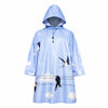 Dedoles Women's Light Blue Printed Hooded Raincoat | Dedoles In Lebanon