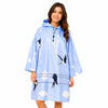 Dedoles Women's Light Blue Printed Hooded Raincoat | Dedoles In Lebanon