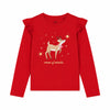 Sinsay Girl's Red Deer Printed Long Sleeve Blouse