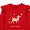 Sinsay Girl's Red Deer Printed Long Sleeve Blouse
