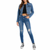 Levi's Women's Navy 721 High-Rise Ripped Skinny Jeans |Levi's In Lebanon