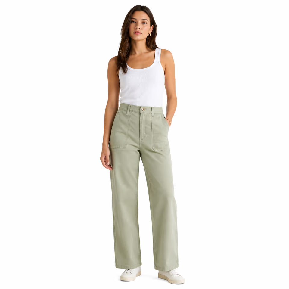 Knox Rose Women's Green Restful Straight Leg Pants| Knox Rose In Lebanon