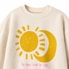 Zara Girl's Beige "The Moon Follows The Sun" Graphic Sweatshirt | Zara In Lebanon