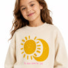 Zara Girl's Beige "The Moon Follows The Sun" Graphic Sweatshirt | Zara In Lebanon