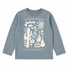 Zara Boy's Blue With Graphic Printed Long Sleeve Blouse    |Zara In Lebanon