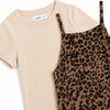 Sinsay Baby Girl's Leopard Printed Cami Dress Set