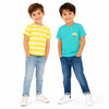Sinsay Boy's Turquoise & Yellow Striped 2 Pack T-Shirt